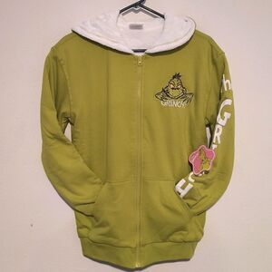 Dr. Seuss The Grinch Fleece Zip Up Jacket